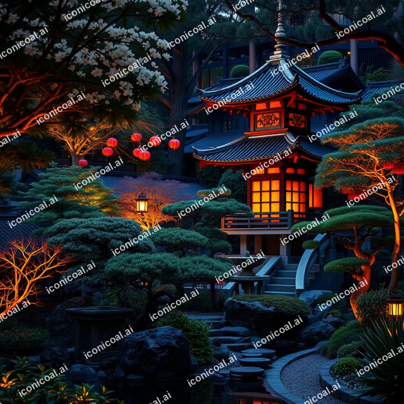 Japanese Garden With Pagoda Peaceful Zen Travel