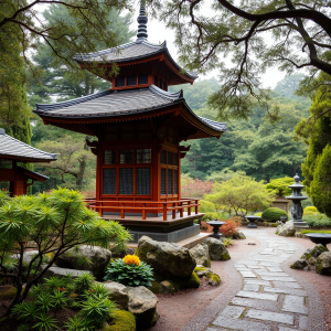 Japanese Garden With Pagoda Peaceful Zen Travel