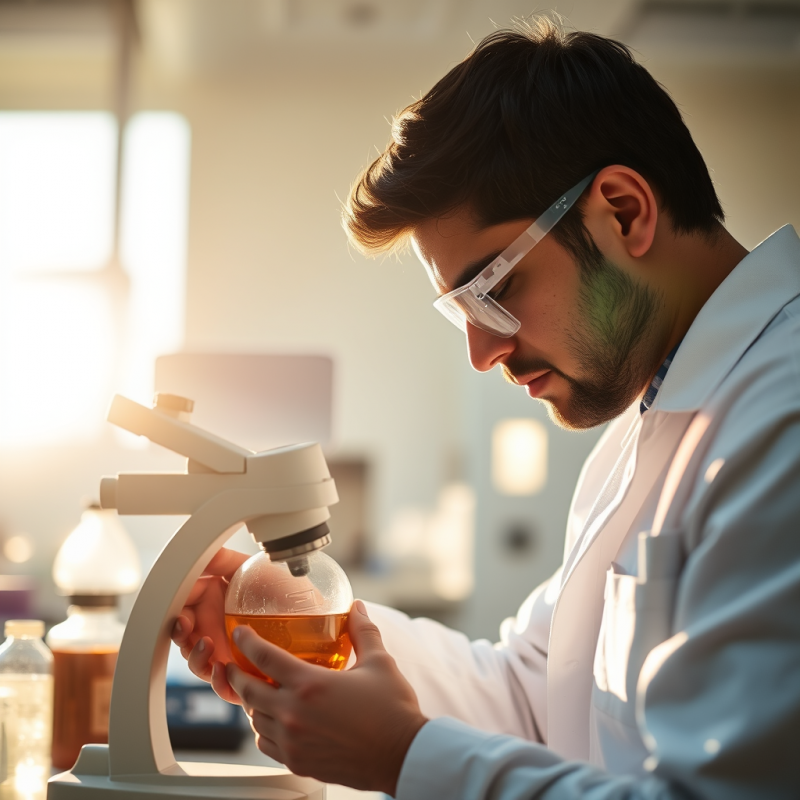 Laboratory Scientist Examining Sample Diverse Researcher