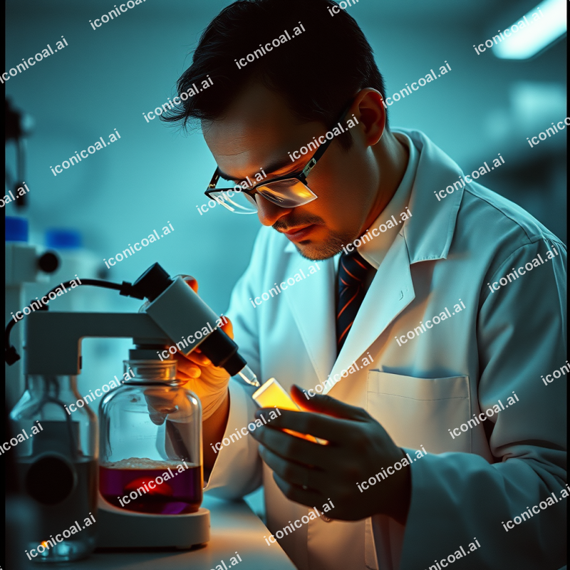 Laboratory Scientist Examining Sample Diverse Researcher