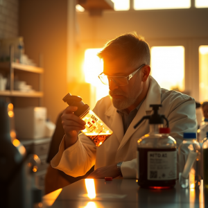 Laboratory Scientist Examining Sample Diverse Researcher