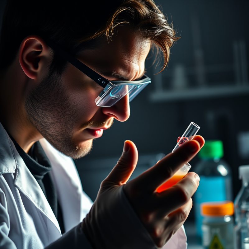 Laboratory Scientist Examining Sample Diverse Researcher