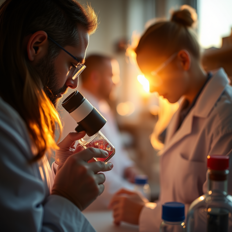 Laboratory Scientist Examining Sample Diverse Researcher