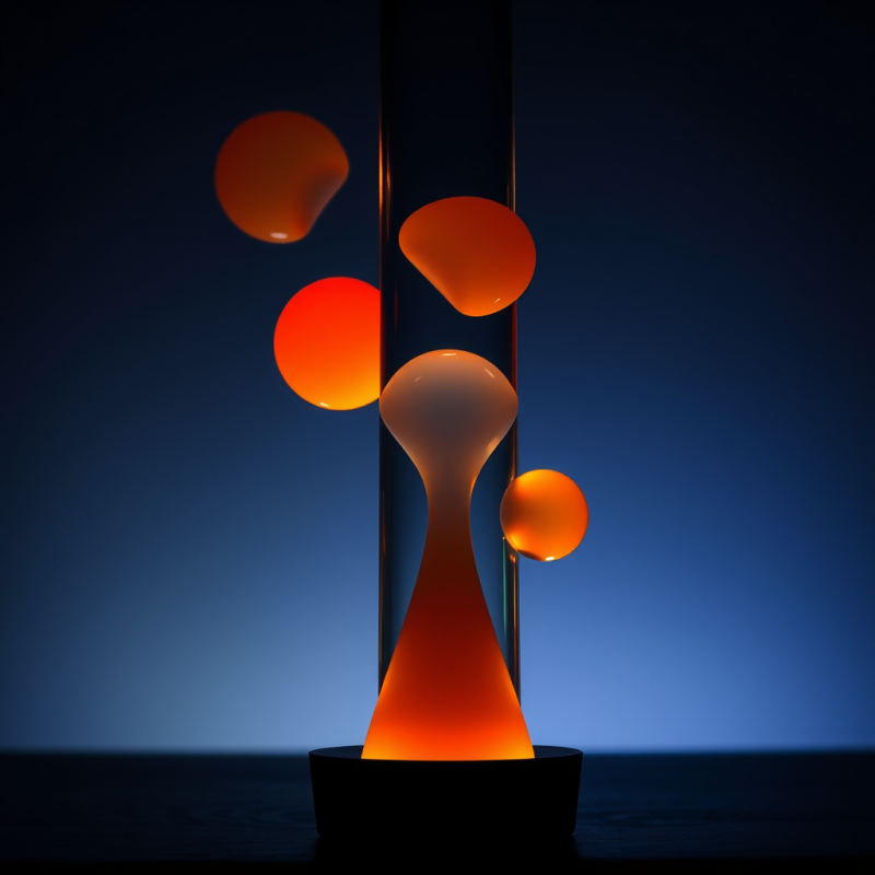 Lava Lamp Blobs in Slow Motion Suspension