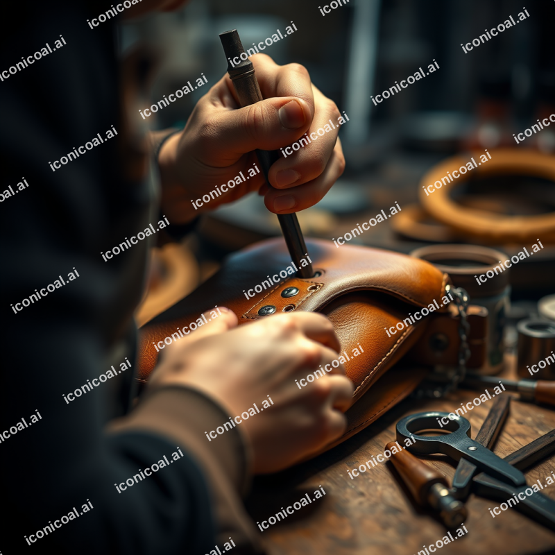 Leather Bag Craftsmanship Details Artisan Quality Focus