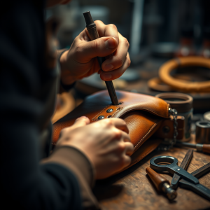 Leather Bag Craftsmanship Details Artisan Quality Focus