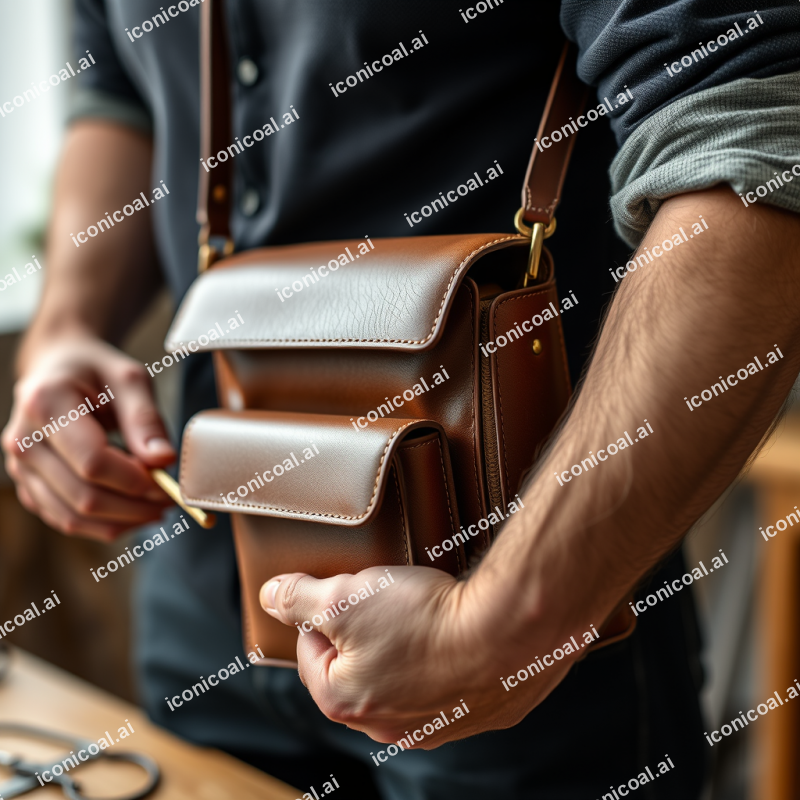 Leather Bag Craftsmanship Details Artisan Quality Focus