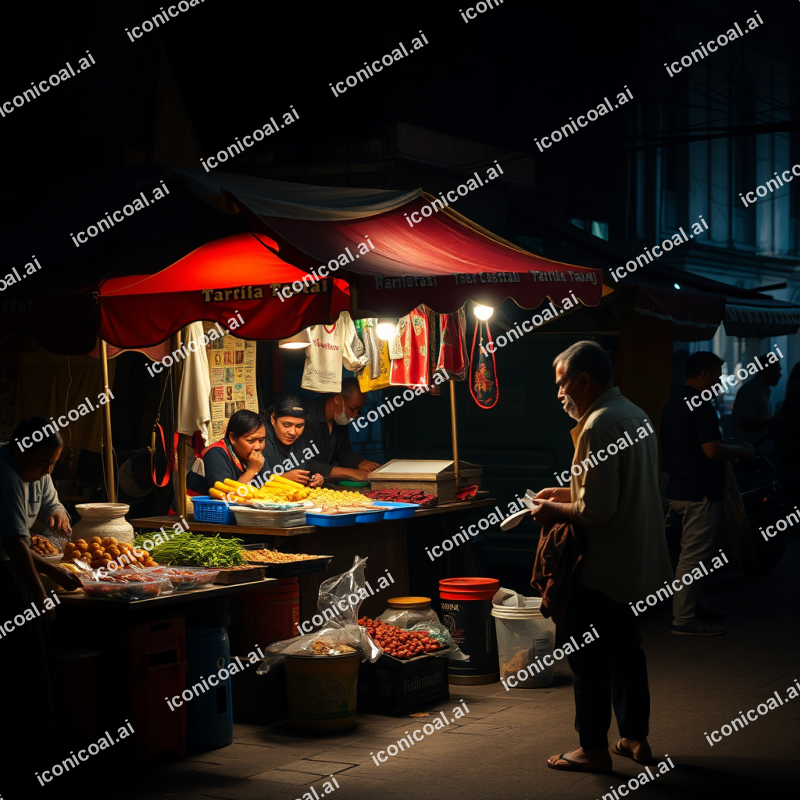 Local Market Street Food Vendor Authentic Cultural Experi...