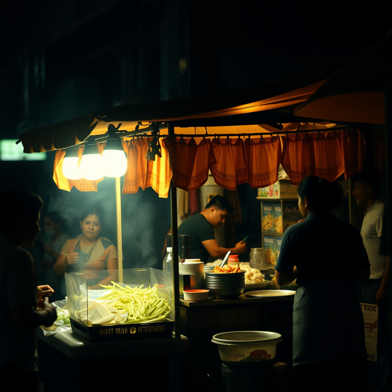 Local Market Street Food Vendor Authentic Cultural Experi...