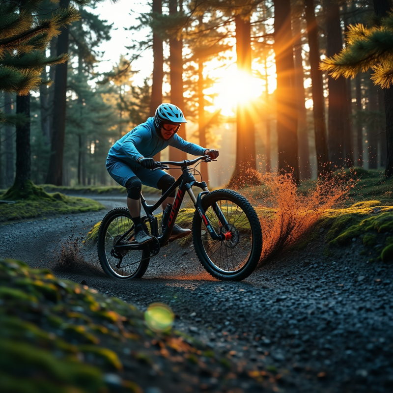 Mountain Biker on a Trail