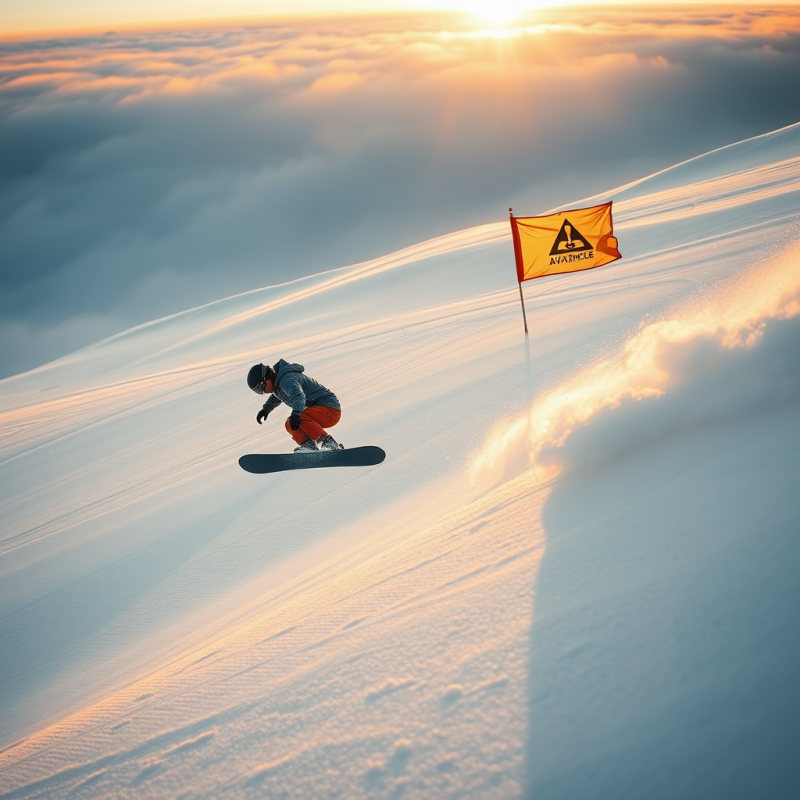 Lone Snowboarder Mid-air