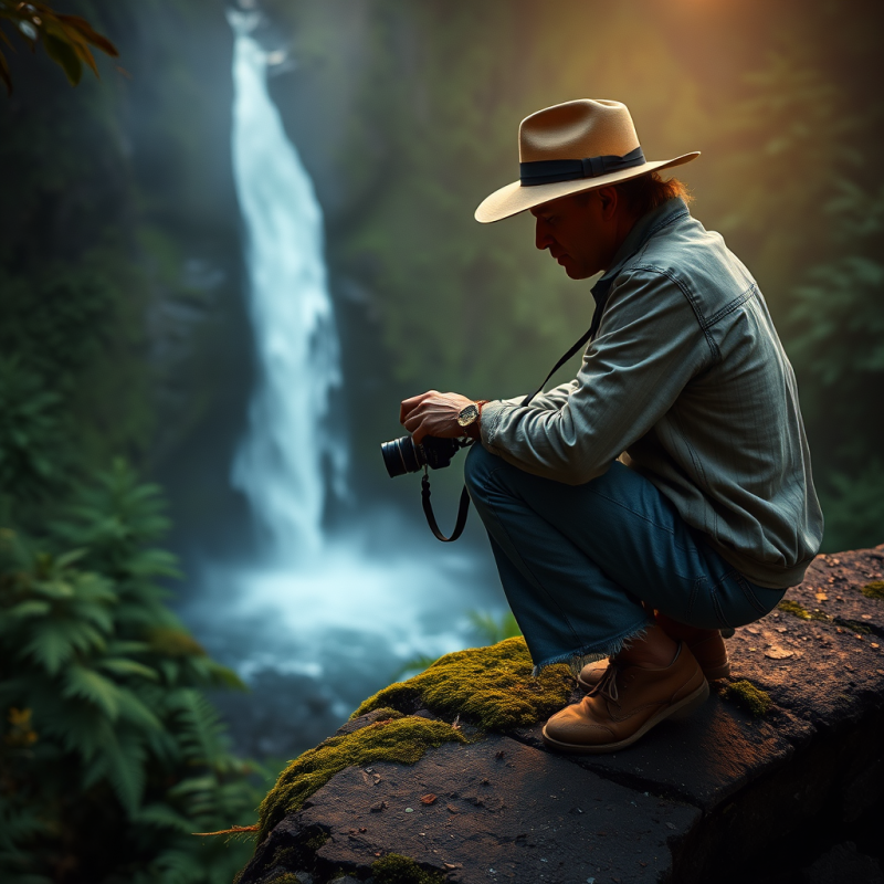 Lone Traveler in a Sun-bleached