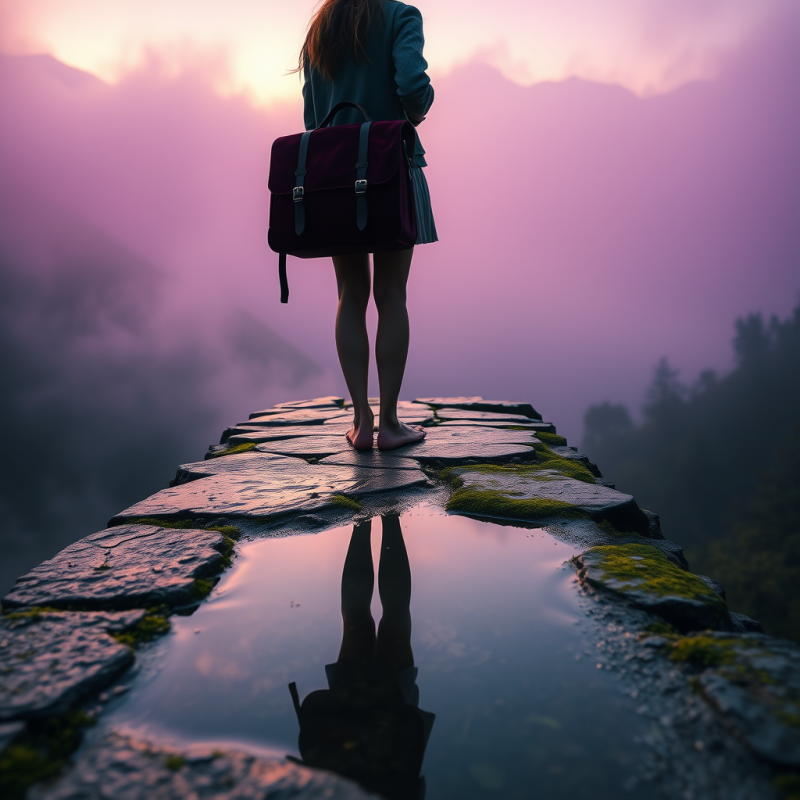 Lone Traveler in a Velvet-lined