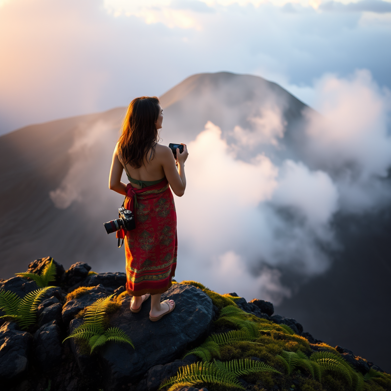 Lone Traveler in a Vibrant