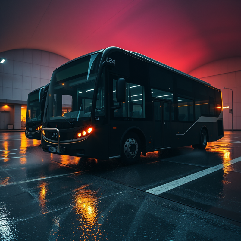 Low-angle Shot at Dusk of a Sleek