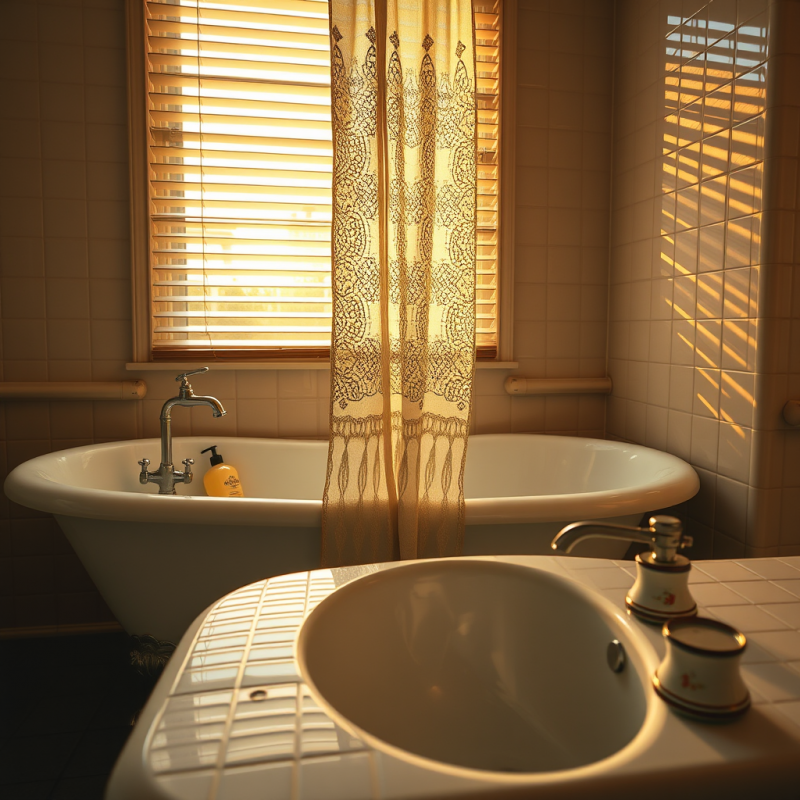 Low-angle Shot of a 1940s Clawfoot Bathtub Overflowing ...