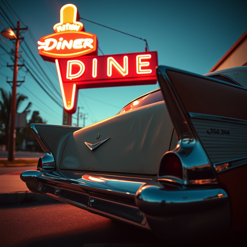 Low-angle Shot of a 1957 Chevrolet Bel Air Parked Crook...