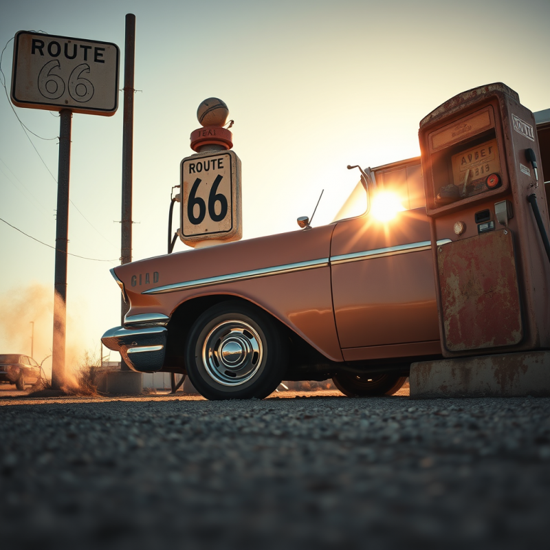 Low-angle Shot of a 1957 Chevrolet Bel Air’s Chrome H...