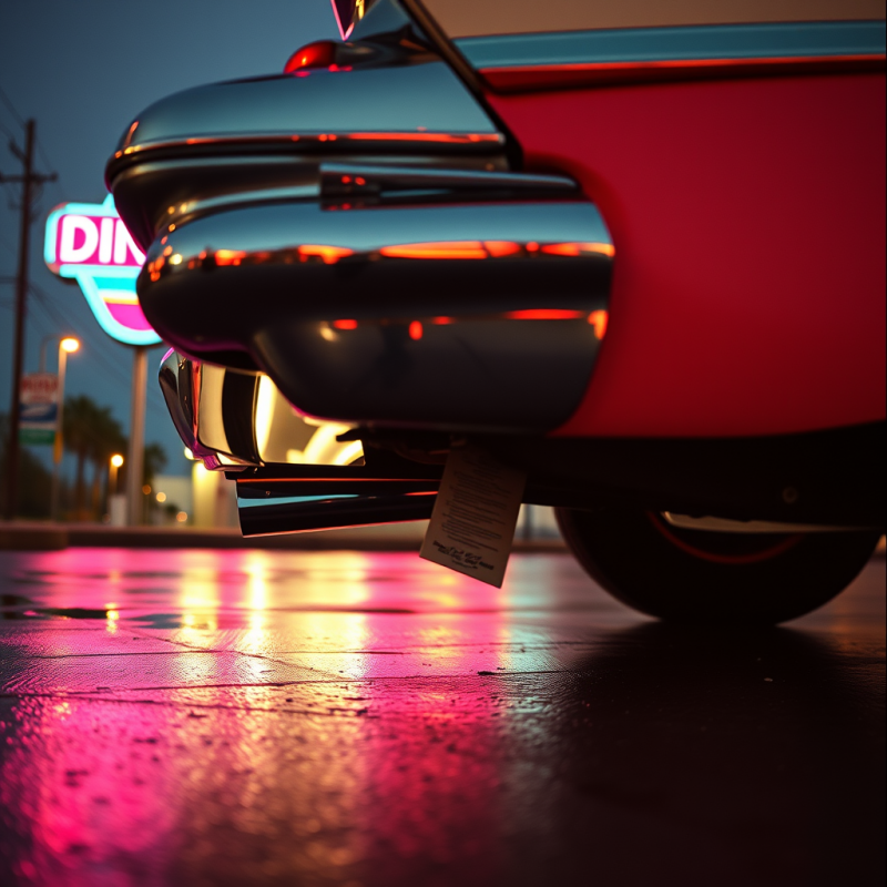 Low-angle Shot of a 1957 Chevrolet Bel Air’s Chrome B...