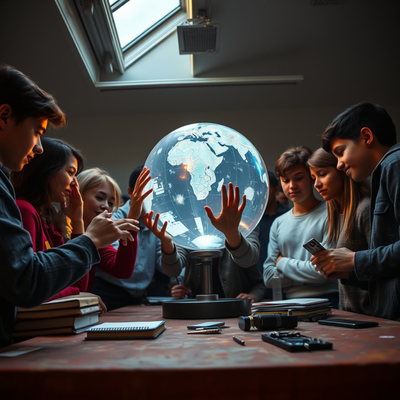 Low-angle Shot of a Diverse Group of High School Studen...