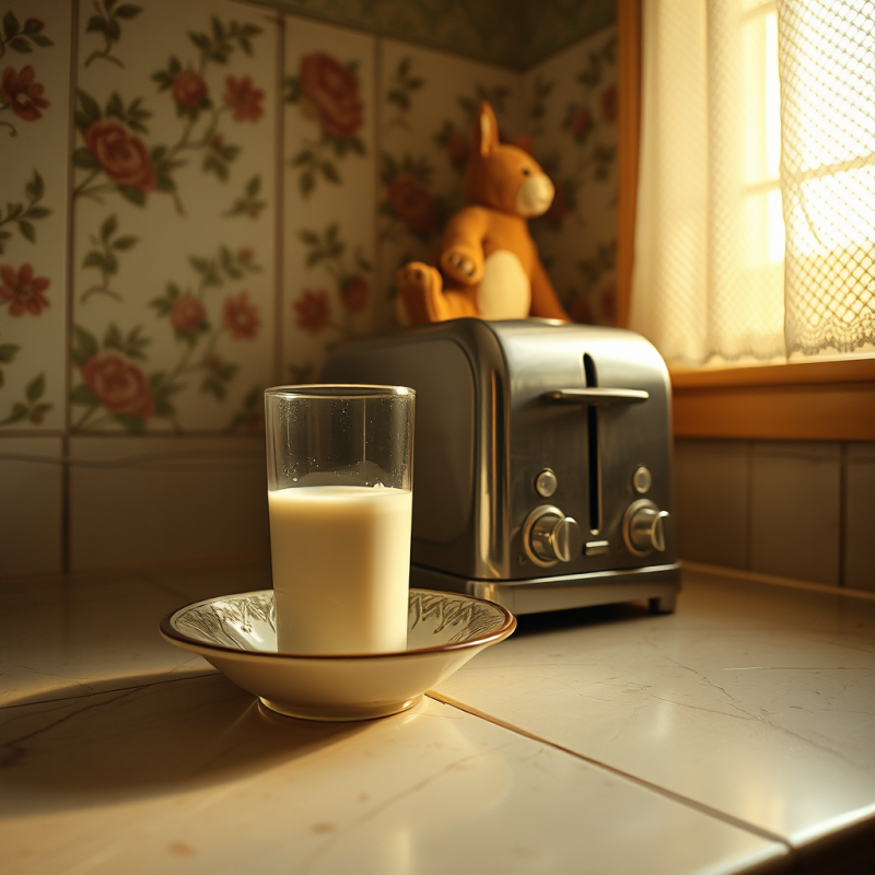 Low-angle Shot of a Dusty 1950s Chrome Toaster Perched ...
