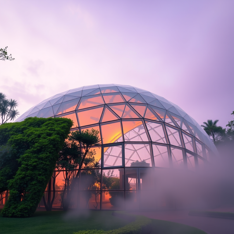 Low-angle Shot of a Futuristic