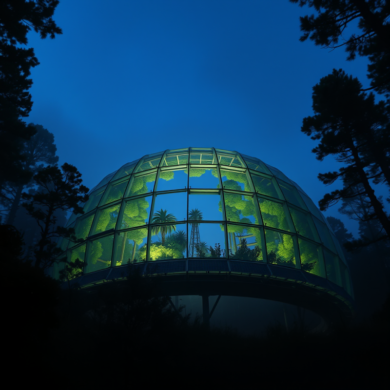 Low-angle Shot of a Glowing