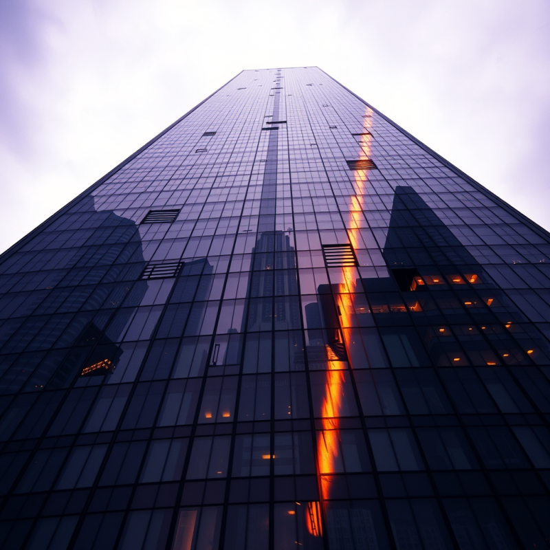 Low-angle Shot of a Towering