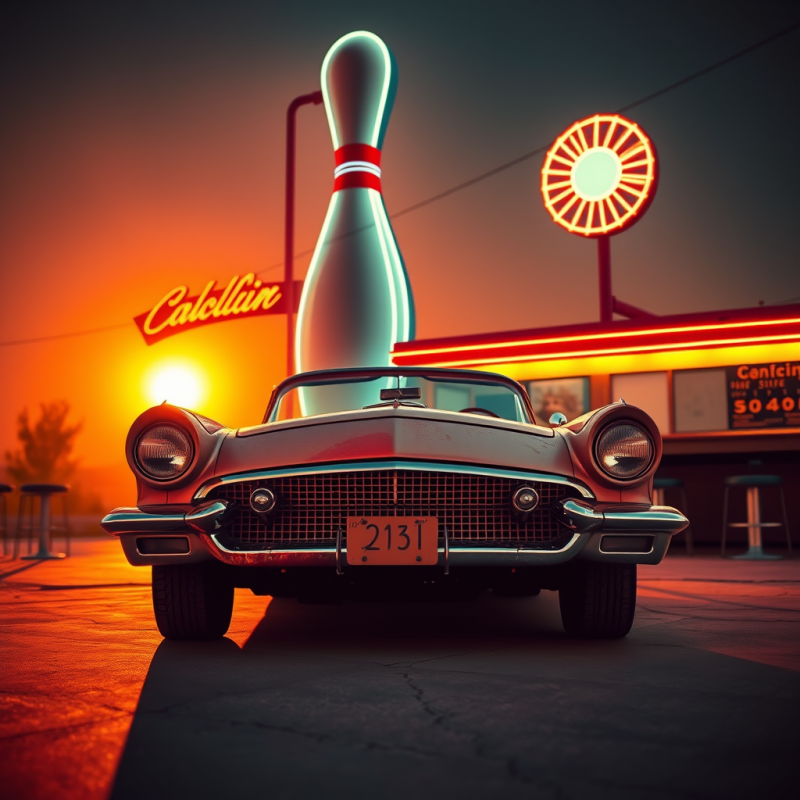 Low-angle Shot of a Weathered 1957 Ford Thunderbird Par...