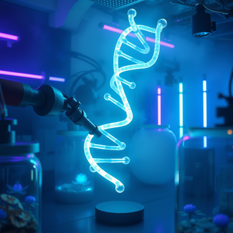 Luminous Dna Double Helix Is Suspended in a