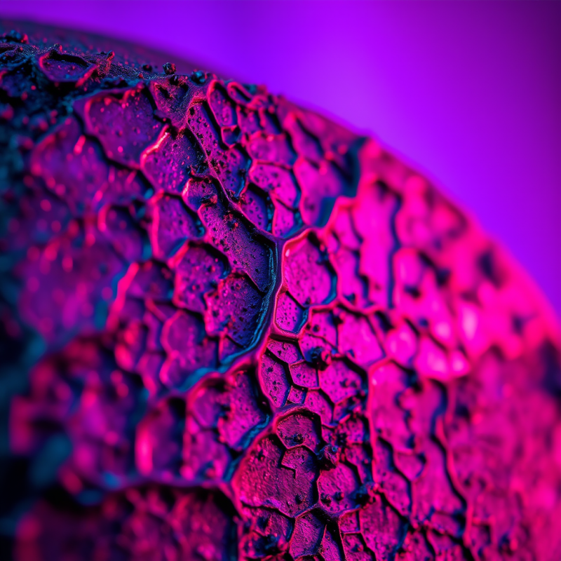 Macro Abstract Shot of Corroded Copper Circuitry Oxidiz...