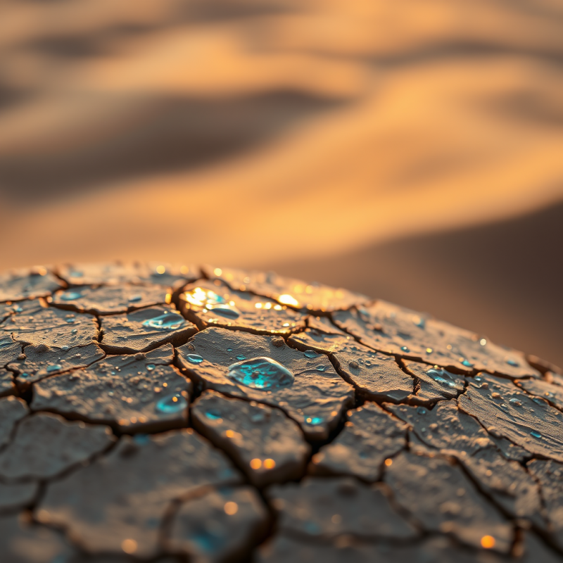 Macro Shot of a Cracked