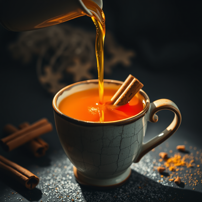 Macro Shot of a Glowing Amber Liquid Being Poured Into ...