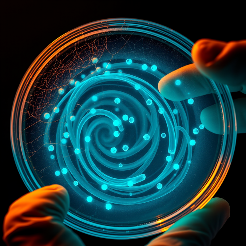 Macro Shot of a Glowing