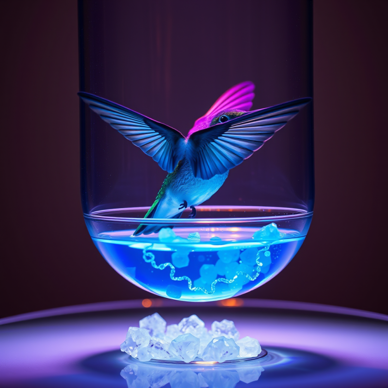 Macro Shot of a Hummingbird’s Wing Mid-flap