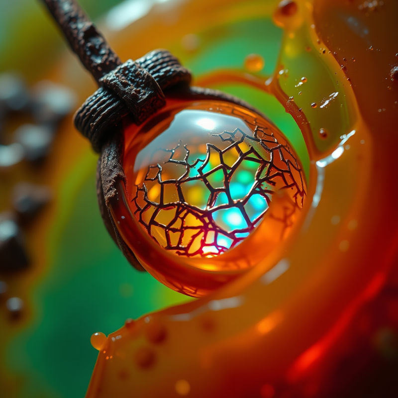 Macro Shot of Corroded Copper Wiring Wrapped in Molten ...