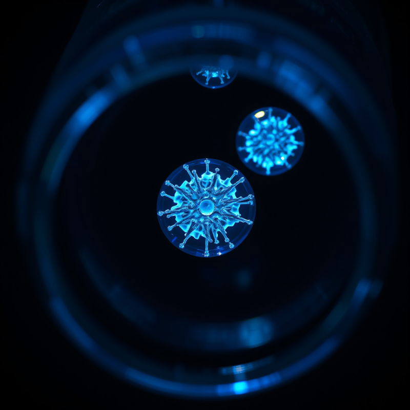 Macro Shot Of Crystallized Mercury Droplets Suspended In ...