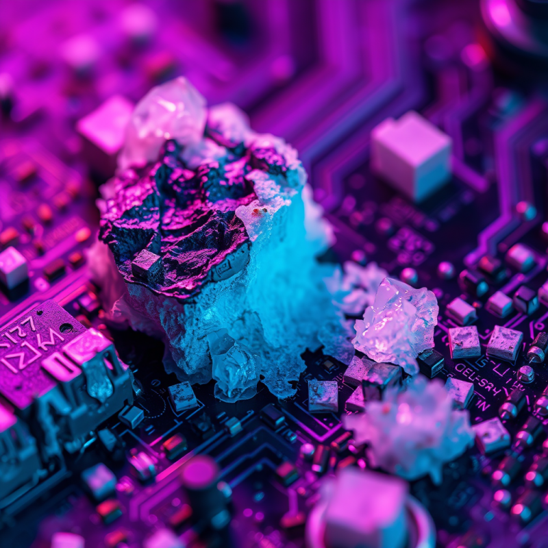 Macro Shot of Crystallized Salt Formations on a Broken ...