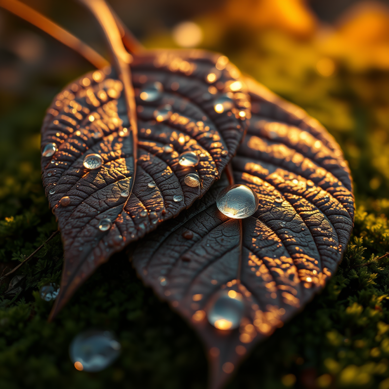 Macro Shot of Dew-drenched