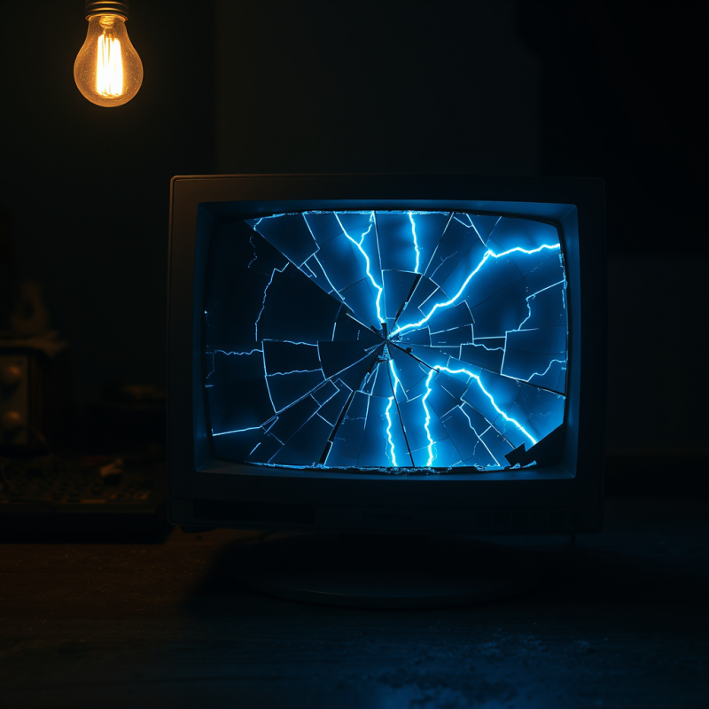 Macro Shot of Electric-blue Lightning Bolts Fracturing ...