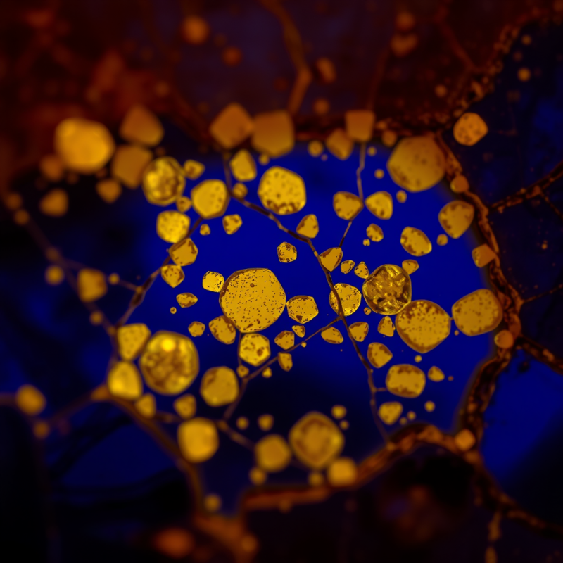 Macro Shot of Fractured Amber Resin Under Uv Light