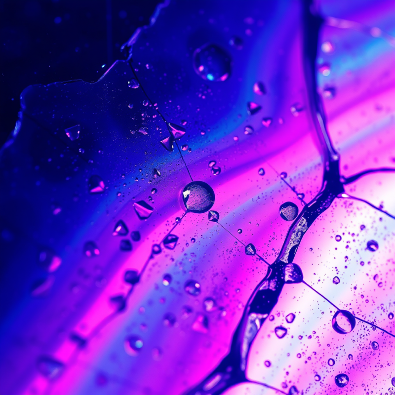 Macro Shot of Fractured Neon Epoxy Resin Under Uv Light