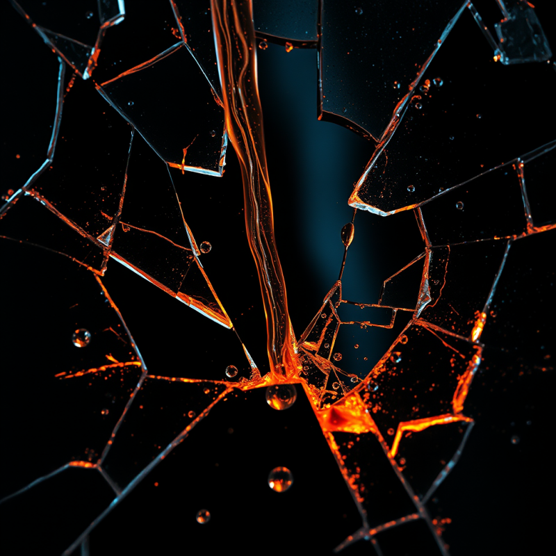 Macro Shot of Molten Copper Dripping Through Fractured ...