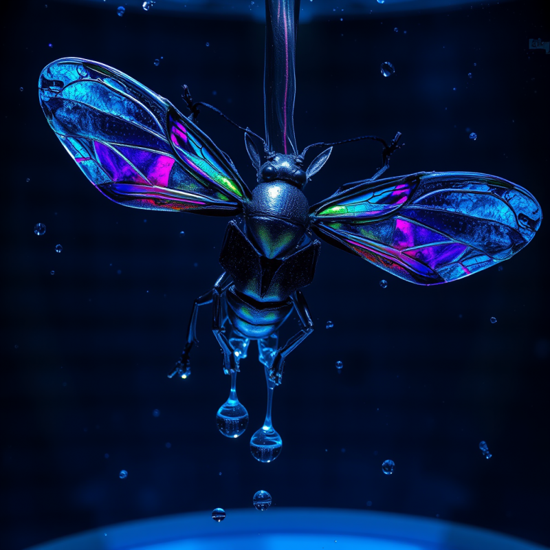 Macro Shot of Shattered Iridescent Beetle Wings Caught ...