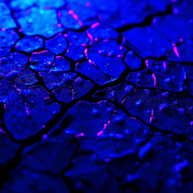 Macro View of Fractal-like Frost Patterns Spreading Acros...