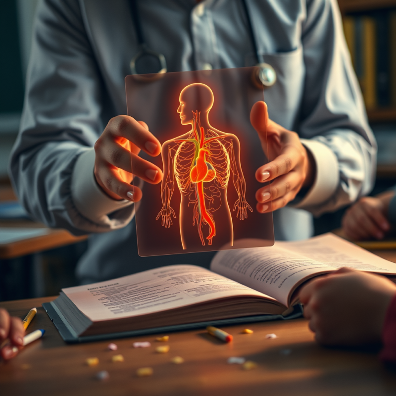 Medical Professional Holds a Glowing Hologram of the