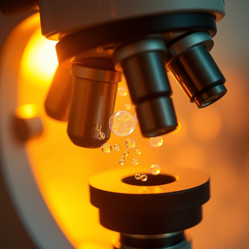 Microscope View of Cells Colorful Biology Science