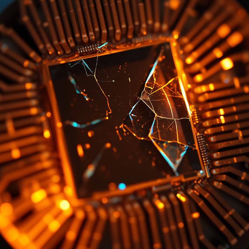 Microscopic Cross-section of a Fractured Led Chip Bathed ...