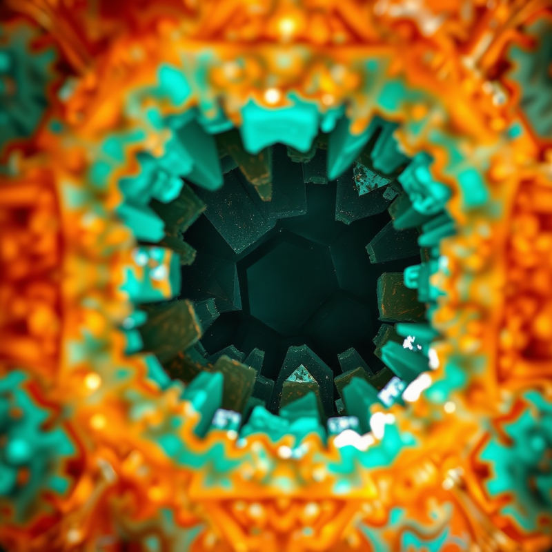 Microscopic View of Crystallized Copper Oxide Under Polar...