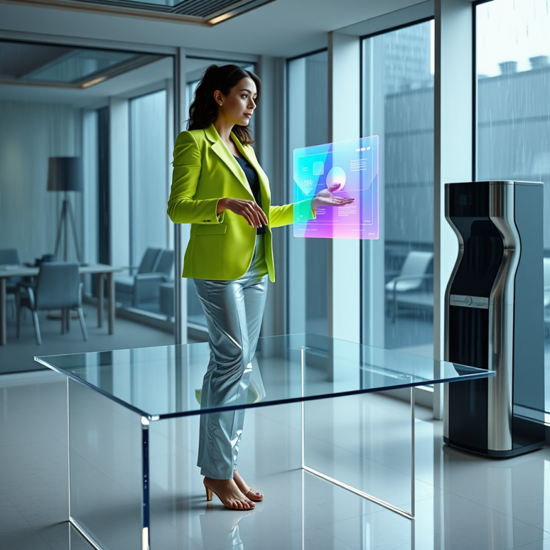 Mid-20s Female Entrepreneur in a Neon-green Blazer and ...